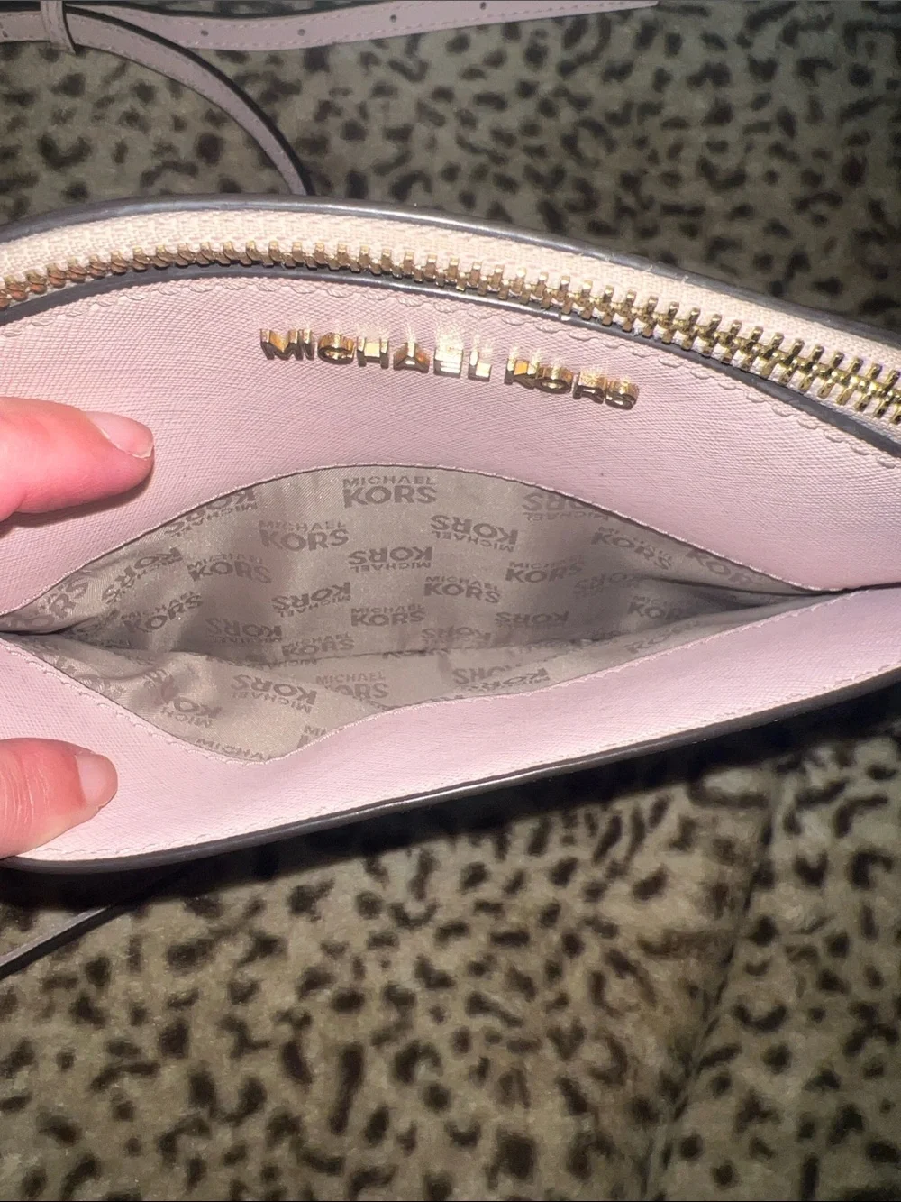 Michael Kors Light Pink Dome Crossbody Bag